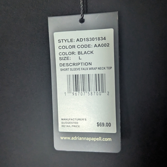 Adrianna Papell Black Blouse - Picture 8 of 8